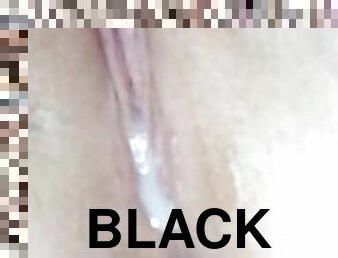 Creaming all over big black cock