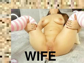 pantat, payudara-besar, puting-payudara, vagina-pussy, isteri, amatir, sayang, jenis-pornografi-milf, mainan, buatan-rumah