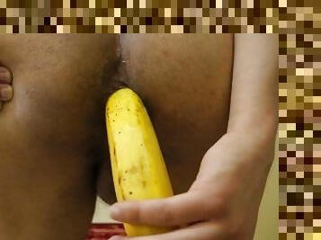 anal, bøsse, ung-18, solo, banan