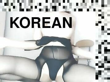 asia, mastubasi, stocking, amatir, webcam, seorang-diri, korea