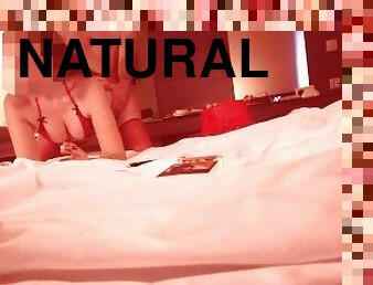 Big natural tits hot amateur girl intense fuck doggy style (Turkce konusmali)