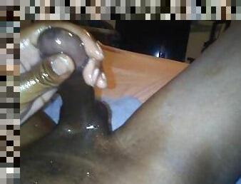 Slanging my wet black dick around hoe