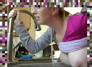 Kitchen sex with big natural boobs milf I meet her at fuked.xyz