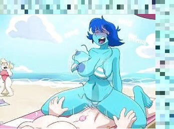 Lapislázuli Monta la Verga De Steven En una Playa Pública - Steven Universe Hentai