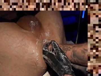 extremo, con-el-puño, amateur, anal, gay, fetichista, de-cerca, tatuaje, oso