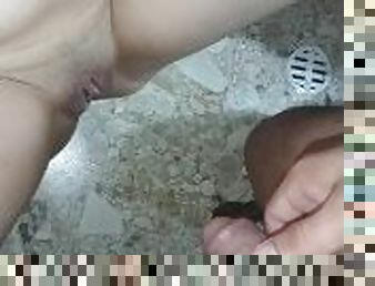 bañando, mayor, meando, amateur, latino, vieja