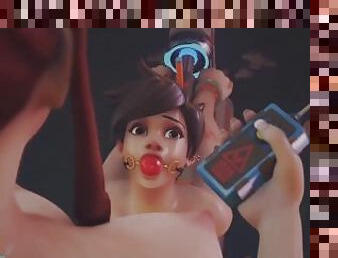 BDSM Overwatch fuck machine Tracer and Brigitte Uncensored 60 FPS High Quality