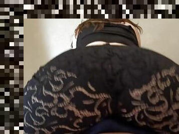 Mesh leggings lap dance teaser... I made him cum so much!