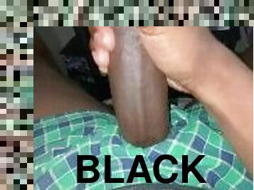 Stroking my BBC until I bust a Huge Cumshot