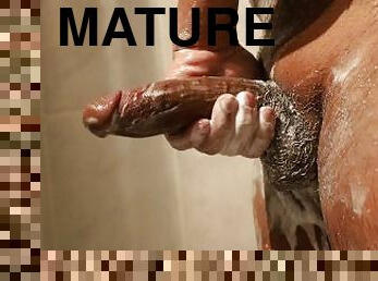 mandi, besar-huge, mastubasi, amatir, dewasa, penis-besar, homo, mandi-shower, seorang-diri, susu