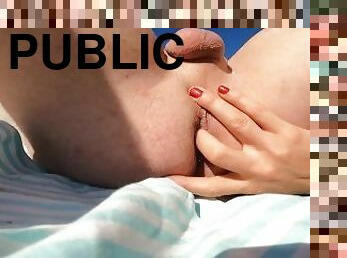 orgasm, public, amatori, plaja, cu-degetelul