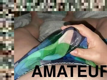 masturbation, pisser, amateur, énorme-bite, point-de-vue, culotte, fétiche, solo, bite