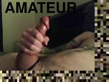 masturbation, amateur, ejaculation-sur-le-corps, gay, secousses, ejaculation, solo, minet, tatouage