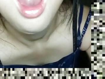 Hot teen mouth tease uvula fetish