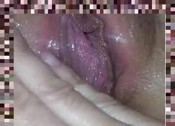 orgasme, vagina-pussy, muncrat, jenis-pornografi-milf, permainan-jari, basah