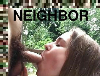 DICK WORSHIP III Neighbors Could’ve Seen, but Girlfriend begged for Risky Facial