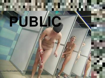 Hidden Camera In The Public Shower