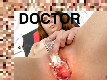 Chubby Old Doctor Fingers Tight Puckered Asshole Of Young Girl