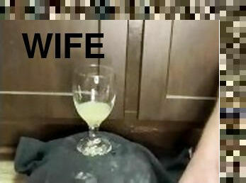 Wife’s black thong panties take a cum bath part 2