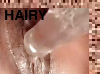 cul, poilue, masturbation, chatte-pussy, amateur, ados, jouet, salope, solo, réalité