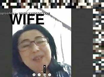 My Sajangnim wife does a video cam chat with me