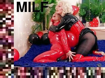 masturbation, milf, porrstjärna, tysk, bbw, smutsig, ritt, fetisch, latex, dominans