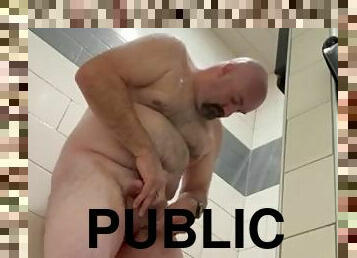 Shaving my balls in public shower