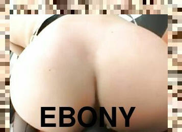 Beautiful Ebony Bounces Big Tits While Riding A Bbc