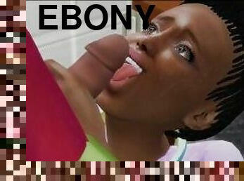 ebony slut gets a massive facial