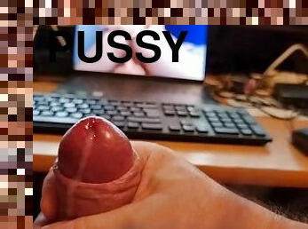 énorme, masturbation, chatte-pussy, ejaculation-sur-le-corps, secousses, ejaculation, solo