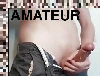 masturbation, amateur, ejaculation-sur-le-corps, énorme-bite, gay, branlette, secousses, jeune-18, ejaculation, horny