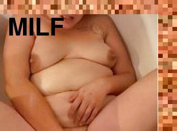 masturbation, fitta-pussy, amatör, milf, bbw, ensam, vått