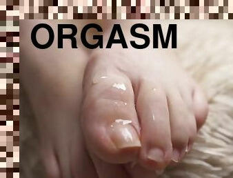 orgazmus, hračky, bdsm, pár, chodidlá, pov, semeno, majsterka, ženská-dominancia, nohy