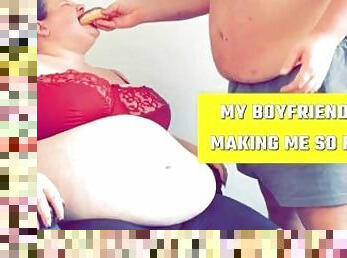 My Boyfriend keeps feeding me making me FAT! Mutual feedee weight gain roleplay!
