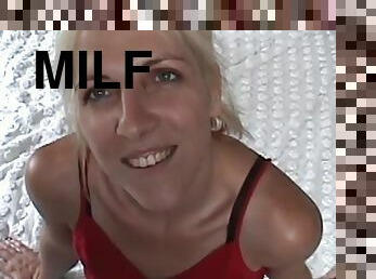 Blonde milf is thirsty for jizz