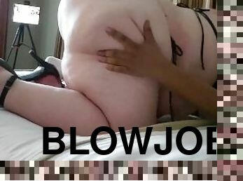 röv, amatör, avsugning, gigantisk-kuk, milf, bbw, vit, verklighet, kuk