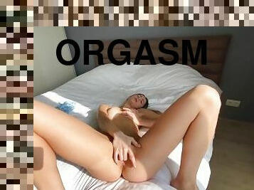 orgasme, vagina-pussy, amatir, permainan-jari, teransang, pakaian-dalam-wanita, ketat, manis, bokong, seorang-diri