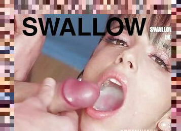 PremiumBukkake - Melody Teen swallows 73 huge mouthful cumshots