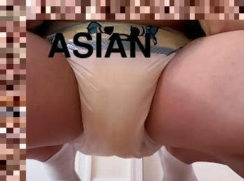 asiatisk, onani, amatør, tenåring, bdsm, fetisj, alene, bondage, våt