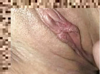 Pissing on wife’s pussy
