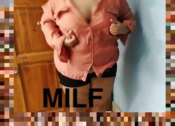 Fucking A Cute MILF Sexy Stepmom in Room Corner!