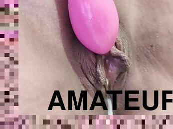 onani, orgasme, pussy, amatør, knulling-fucking, dildo, alene, nærbilde, penetrering