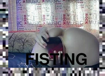 fisting, masturbation, fitta-pussy, anal, brudar, leksak, dubbel, bedårande, fitta, bisexuell