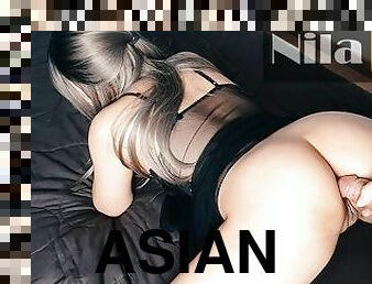 asiatisk, amatør, anal, skønheder, creampie, thailænder, sperm, snæver, kær, røv-butt