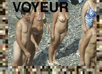 nudiste, en-plein-air, babes, cam, plage, voyeur, naturel, caché, posant