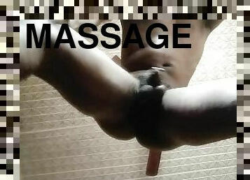 Took Off My Piss wetted Orange Pant Massage My Soft Dick and Balls