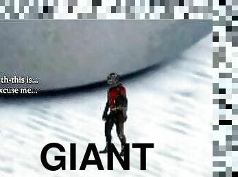Giantess: Ant man stands behind the stinky booty