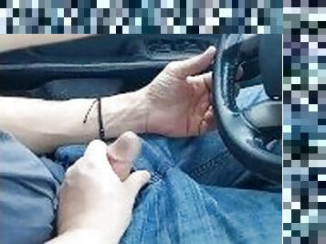 Giving eversmoke a hand job while he drives