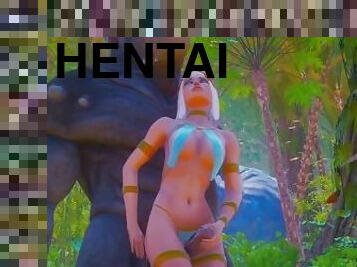 enorme, monstruo, polla-enorme, corrida, bukkake, anime, hentai, 3d, masivo, polla