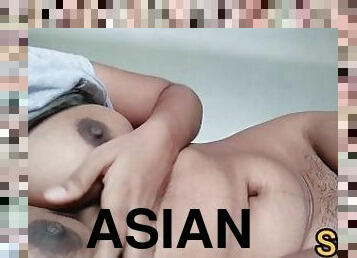 asia, payudara-besar, mastubasi, vagina-pussy, amatir, seorang-diri, basah